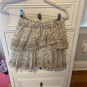Aritzia floral mini skirt